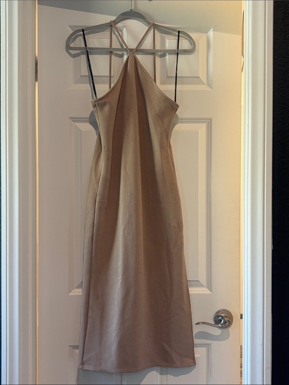 Forever 21 Beige Halter Midi Dress